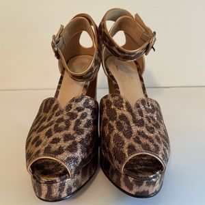 Metallic leopard Kate spade heels